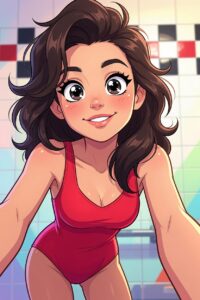 Chica de rojo